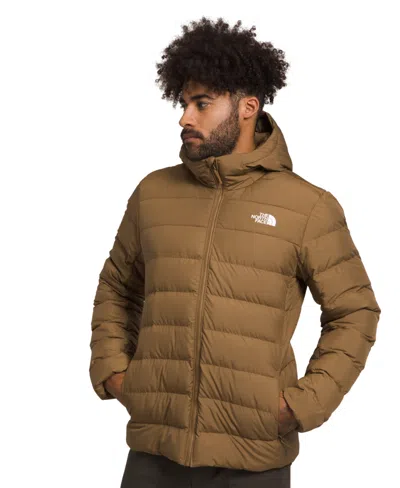 The North Face Men's Aconcagua 3 Zip-front Hooded Puffer Jacket In Utility Brown-npf