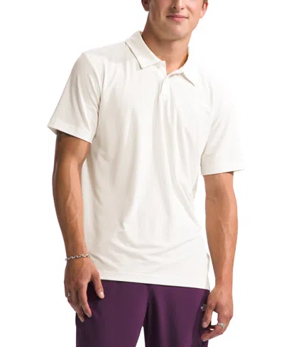 The North Face Men's Adventure Short Sleeve Polo Shirt In White Dune