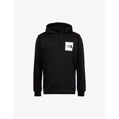 THE NORTH FACE THE NORTH FACE MEN'S BLACK BRANDED-PRINT KANGAROO-POCKET COTTON-JERSEY HOODY