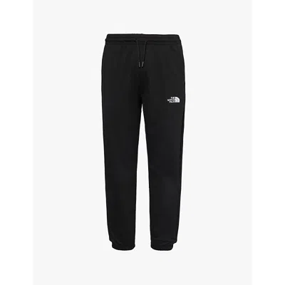 The North Face Mens Black Essential Brand-embroidery Cotton-jersey Jogging Bottoms
