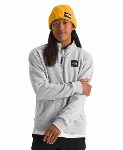 The North Face Men's Box Half Dome ¼ Zip Sweatshirt In Light Gray Heather