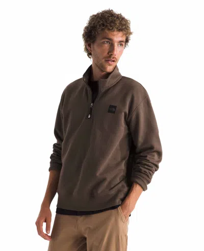 The North Face Men's Box Half Dome ¼ Zip Sweatshirt In White Dune