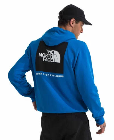 The North Face Men's Box Nse 'never Stop Exploring' Pullover Hoodie In Blue