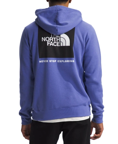 The North Face Men's Box Nse 'never Stop Exploring' Pullover Hoodie In Dopamine Blue