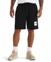 The North Face Box Nse Regular Fit French Terry Drawstring Shorts In Black,white
