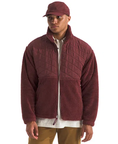 The North Face Men's Cabin Fleece Full Zip Jacket In Burgundy
