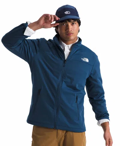 The North Face Men's Cedar Trail Grid Fleece Full Zip Jacket In Shady Blue