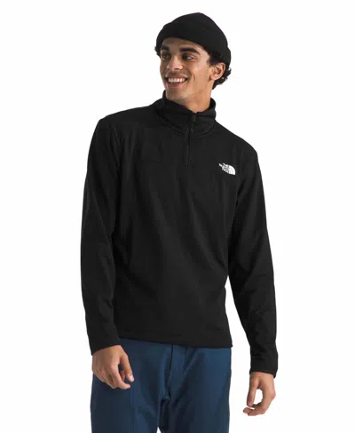 The North Face Men's Cedar Trail Grid Fleece Zip Sweatshirt In Black