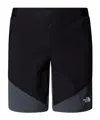 The North Face Circadian Alpine Colour-blocked Shorts In Black-bituminous Gray
