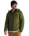The North Face Men's Classic Down Hooded Jacket In Green
