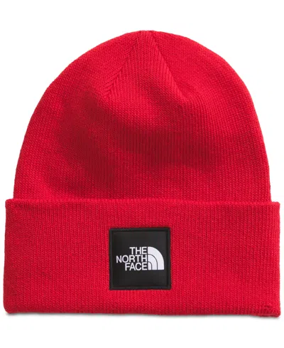 The North Face Men's Deep Fit Big Box Beanie In Tnf Red