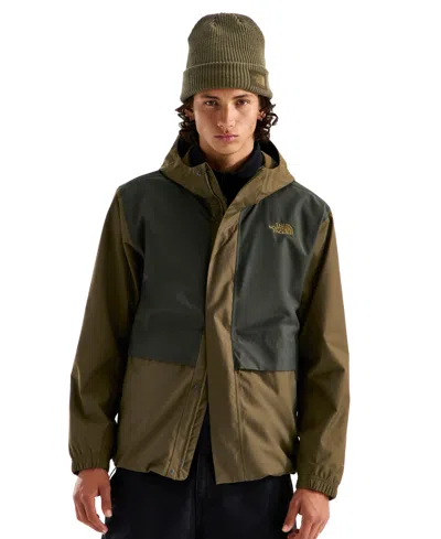 The North Face Men's Dryvent Field Hooded Windbreaker Jacket In Caraway Seed,new Taupe Green