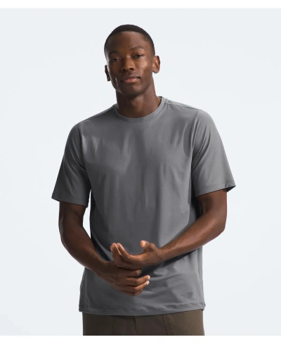 The North Face Men's Dune Sky Short Sleeve Crew Neck Shirt In Smoked Pearl