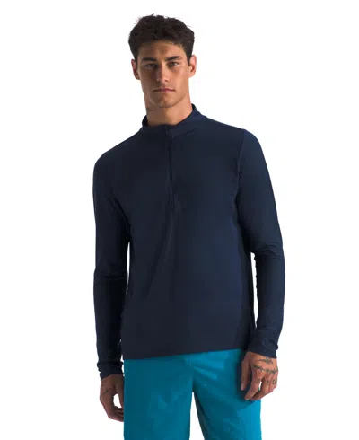 The North Face Men's Dune Sky Zip T-shirt In Summit Navy