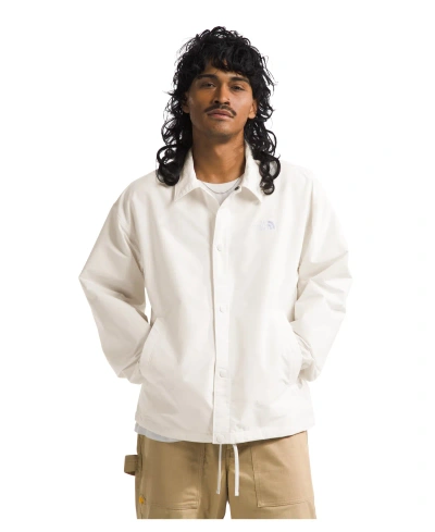 The North Face Men's Easy Wind Coaches Jacket In White Dune