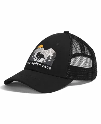 The North Face Men's Embroidered Mudder Trucker Hat In Black,bear Graphic