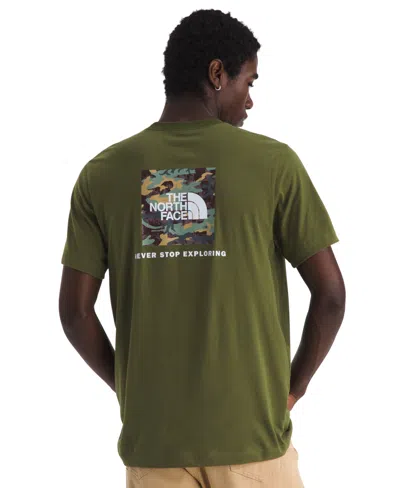The North Face Men's Evolution Box Camo Fill Short Sleeve Graphic T-shirt In Green