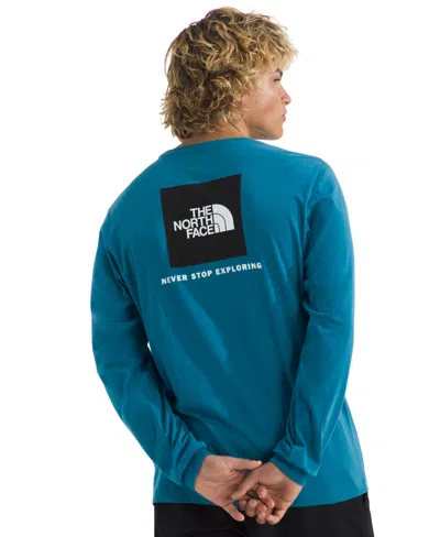 The North Face Men's Evolution Box Long Sleeve T-shirt In Blue