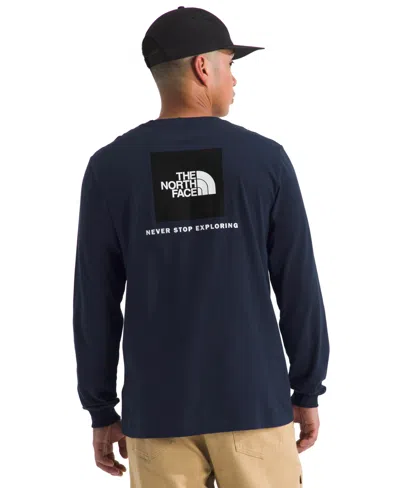 The North Face Men's Evolution Box Long Sleeve T-shirt In Blue