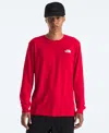 The North Face Men's Evolution Box Long Sleeve T-shirt In Red