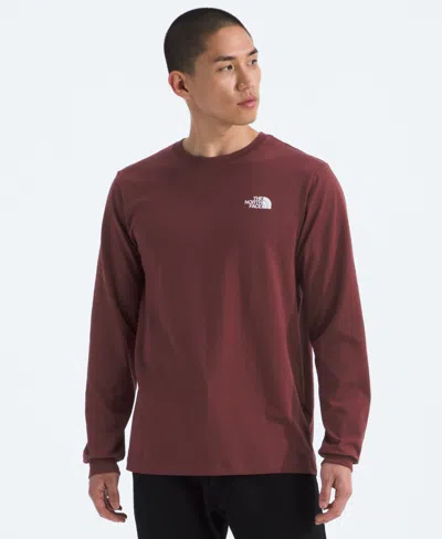 The North Face Men's Evolution Box Long Sleeve T-shirt In Red