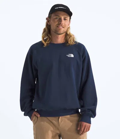 The North Face Men's Evolution Crew Sweatshirt In Summit Navy/tnf White