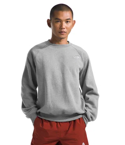 The North Face Men's Evolution Crewneck Sweatshirt In Medium Grey Heather,white