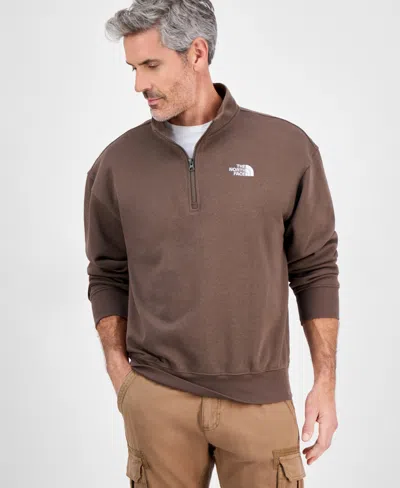 The North Face Men's Evolution Quarter-zip Sweatshirt In Smokey Brown