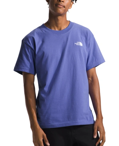 The North Face Men's Evolution Relaxed Logo T-shirt In Dopamine Blue
