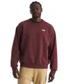 The North Face Men's Evolution Simple Dome Oversized Crew Sweatshirt In Burgundy