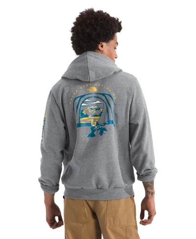 The North Face Men's Evolution Tent Graphic Hoodie In Gray