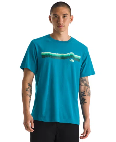 The North Face Men's Evolution Tequila Sunrise Short Sleeve Graphic T-shirt In Blue