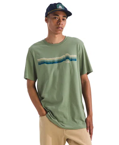The North Face Men's Evolution Tequila Sunrise Short Sleeve Graphic T-shirt In Green