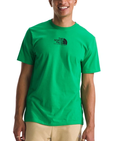 The North Face Men's Fine Alpine Logo Graphic Short-sleeve T-shirt In Optic Emerald