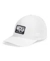 The North Face Men's Fitted Truckee Trucker Hat In White,mountainscape Patch
