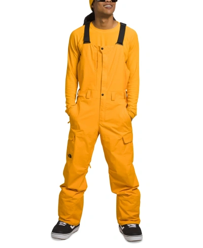 The North Face Men's Freedom Bib Waterproof Snow Pants In Summit Gold
