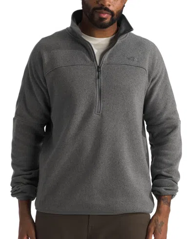 The North Face Men's Front Range Fleece Half Zip Pullover In Smoked Pearl Heather