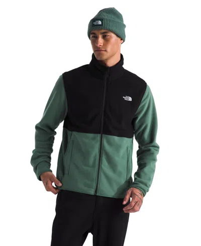 The North Face Men's Glacier Fleece Jacket In Duck Green,black
