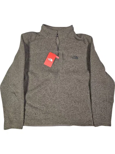 The North Face Men's Gordon Lyons 1/4 Zip Jacket In Falcon Brown Heather In Gray