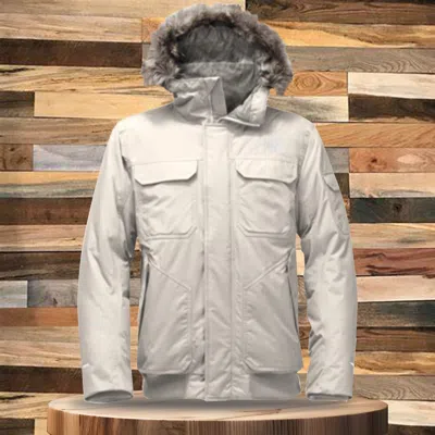 Pre-owned The North Face Men's Gotham Jacket Iii,down Jacket-gardenia White-nf0a33rgp4k