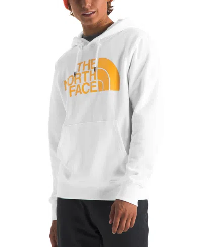 The North Face Men's Half Dome Logo Hoodie In Tnf White,summit Gold