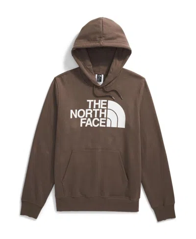 The North Face Men's Half Dome Pullover Hoodie In Smokey Brown,white
