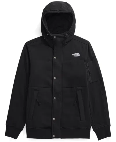 The North Face Men's Highrail Zip-and-snap Front Fleece Hooded Jacket In Tnf Black-npf