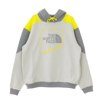 The North Face Men's Lightweight Hooded Sweatshirt Xtreme Hoodie Grey/grey Heater/lemon In Gray