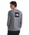 The North Face Men's Long Sleeve Box Never Stop Exploring T-shirt In Mid Gray Heather