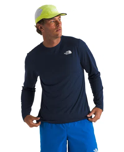 The North Face Men's Long Sleeve T-shirt In Summit Navy Dark Heather