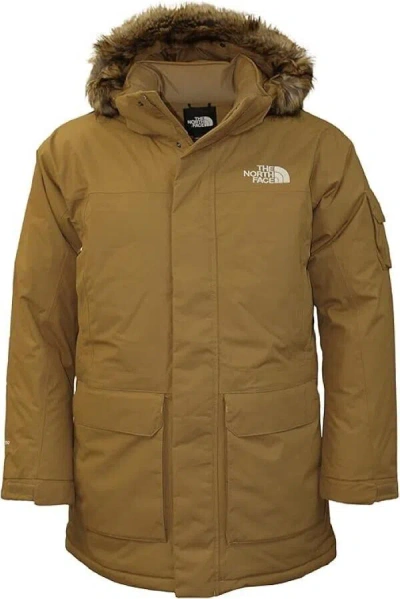 Pre-owned The North Face Men's Mcmurdo Parka In Utility Brown / White Logo/ Brown