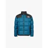 The North Face Mens Lhotse Brand-embroidery Regular-fit Shell-down Jacket Midnight Petrol Xl In Midnight Petrol
