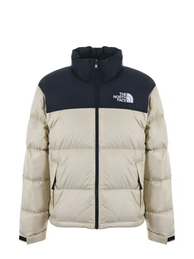 The North Face Men's Nylon Down Jacket In Beige/nero