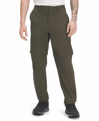 The North Face Khaki Paramount Pro Convertible Trousers In Taupe Grn-npf 4fy